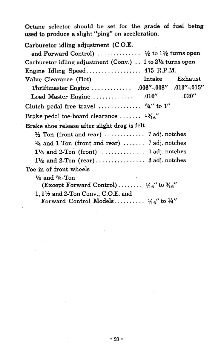 1953 Chevrolet Trucks Operators Manual Page 31